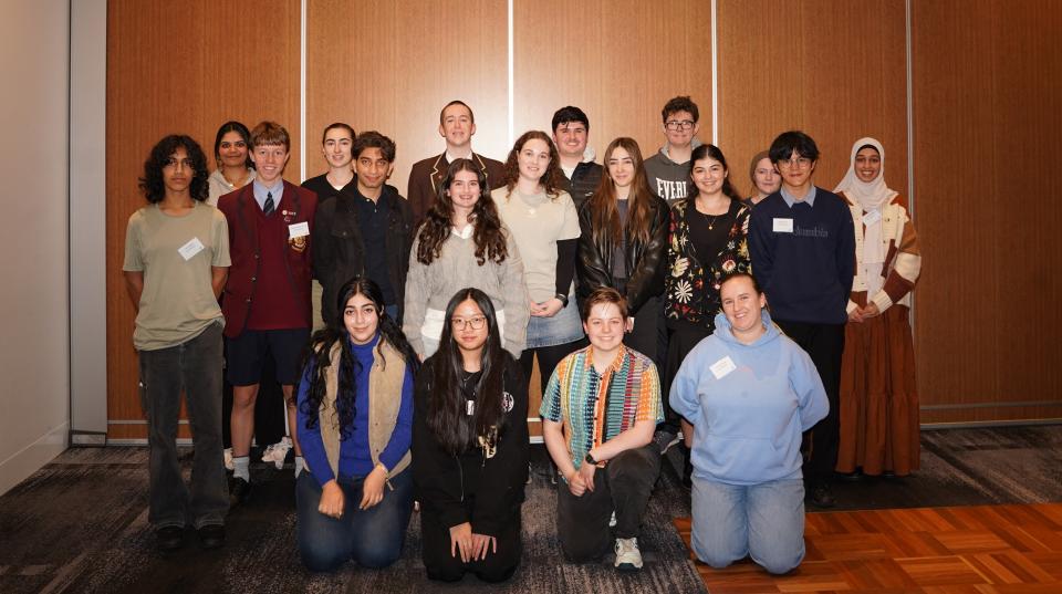 Manningham Youth Advisory Committee members standing together