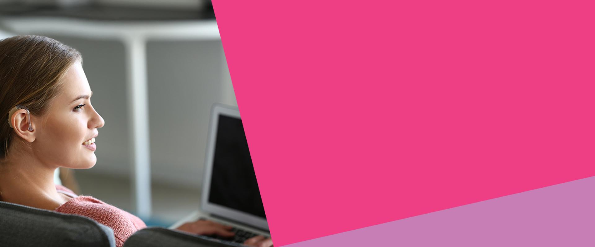 woman with hearing aid